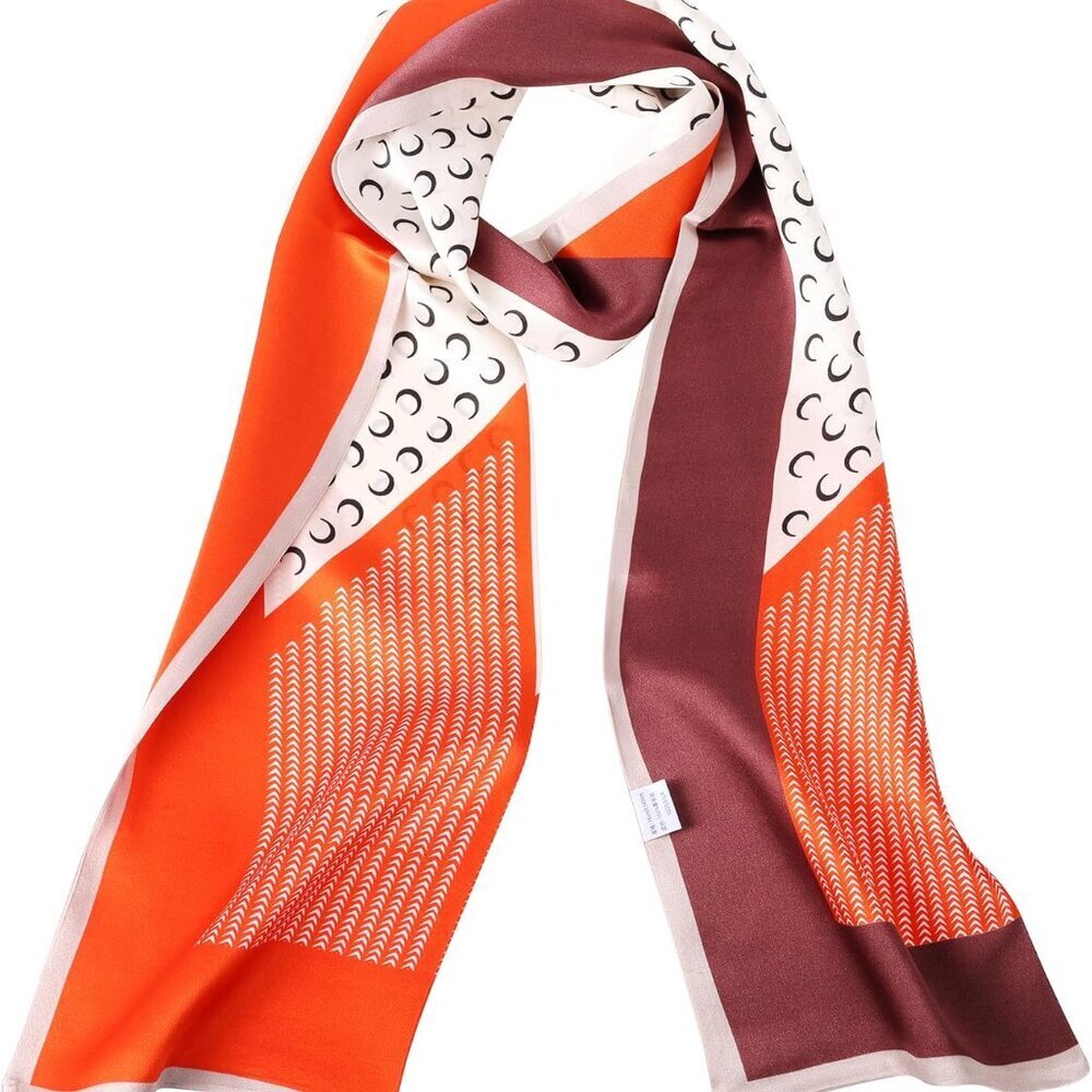 Mulberry Silk Scarf Women 59x63 Floral Print Neck Head Wraps Shawls Gift